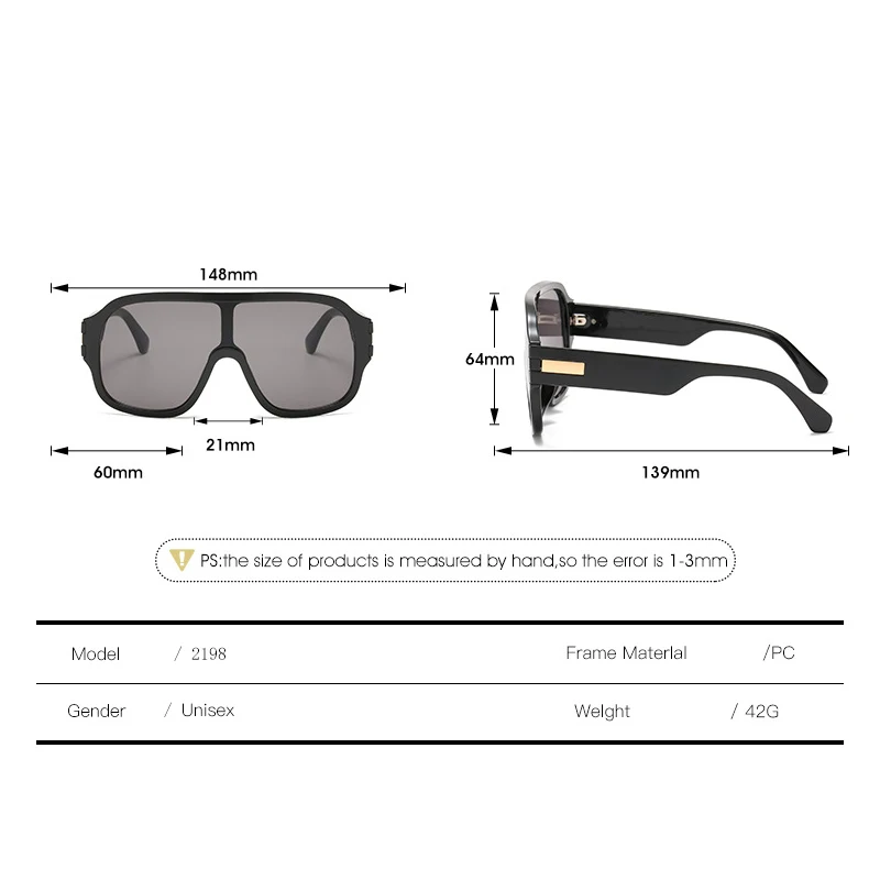 Large Frame Sunglasses Integrated Lens Glasses Car sunglasses 2195 driving glasses