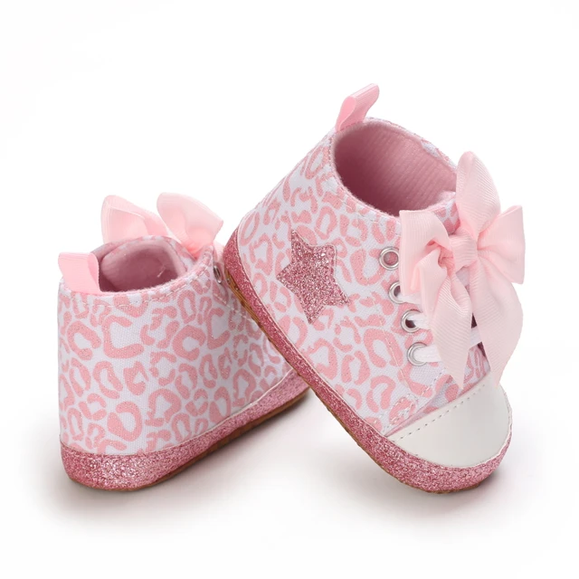 Newborns Fashion Solid Color Casual Shoes Princess Shoes Soft-soled Sneakers 0-18 Months Baby Bed Shoes Baby Walking Shoes E23
