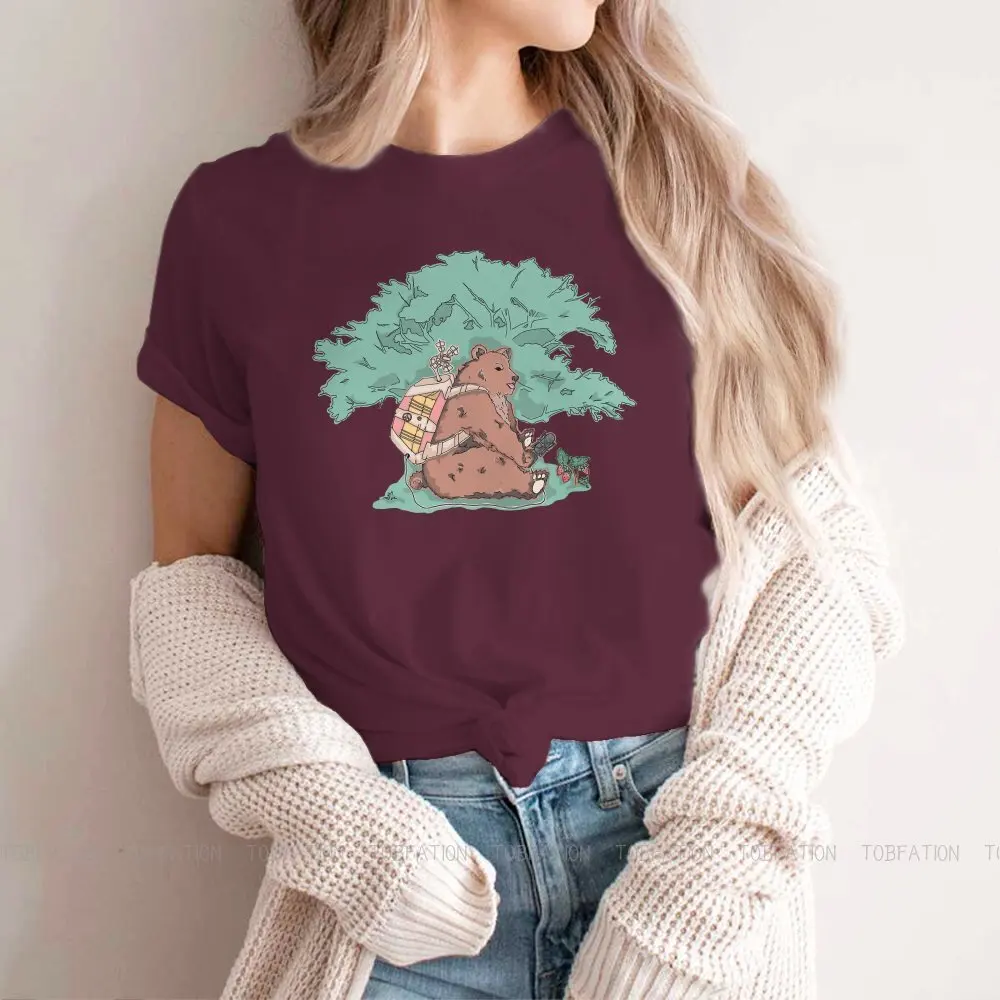 Essential Printing Harajuku Tshirt Forest Bear Animal Green Nouveau Streetwear 5Xl Popolare T Shirt Girl Manica Corta Regalo Unico