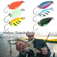 

Fishing Attractor Spinner Makou Metal Sequins Spoon Metal Fishing Tackle Lure Sharp Hook Fishing Lure Hard Baits Lures