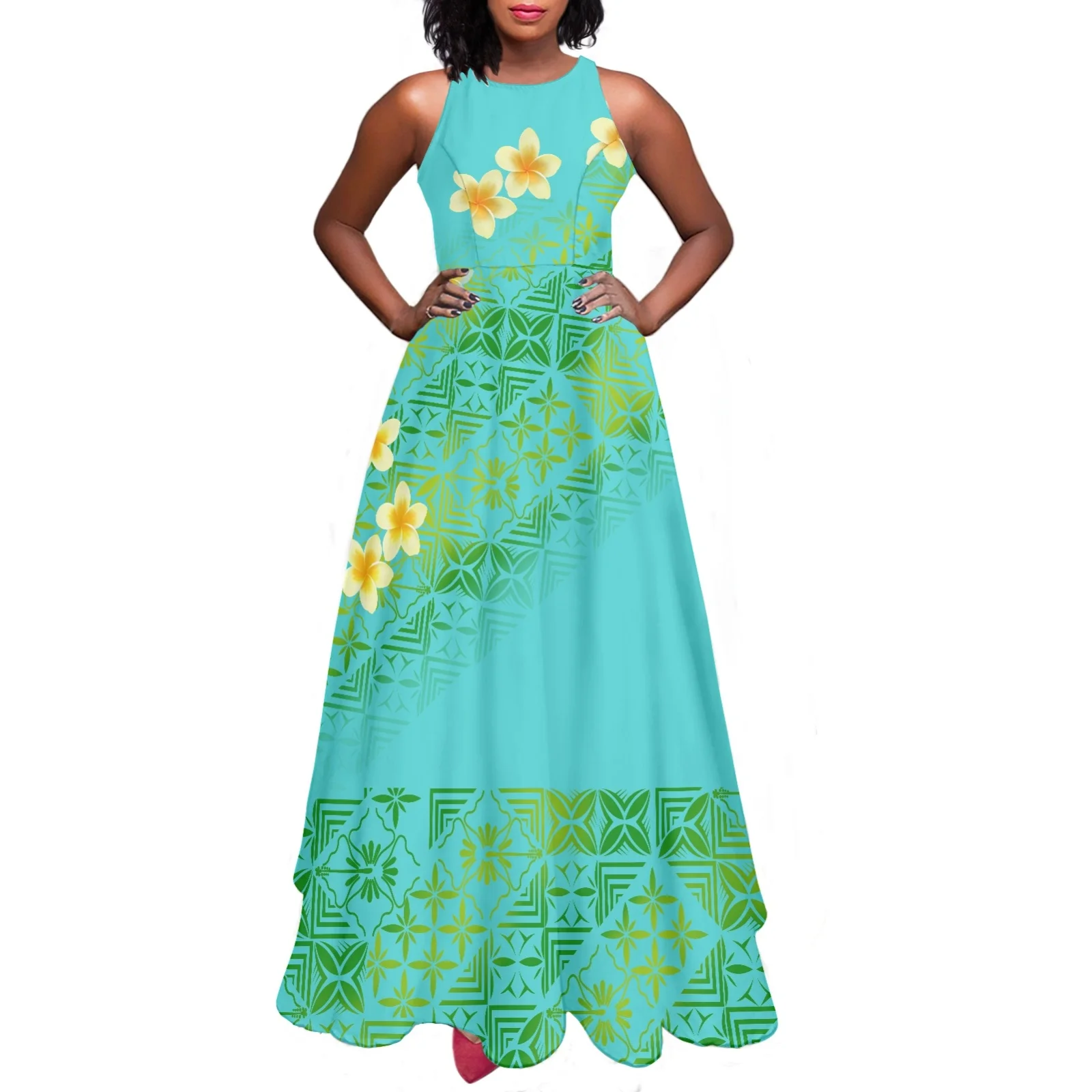 

Fast Dispatch Summer Long Dress 2023 Elegant Robe Fashion 3D Dress Samoa Polynesian Women Casual Sundress Vintage Maxi Party Sle