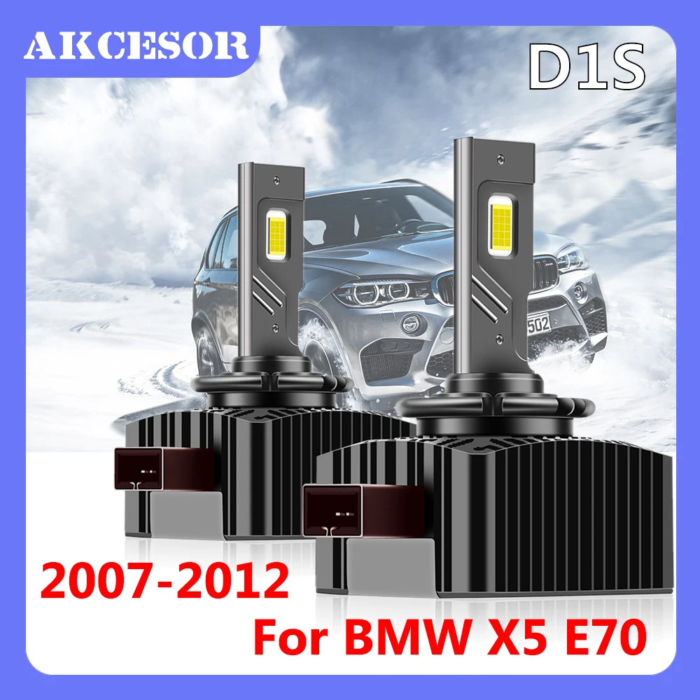 D1S LED Bulbs Fit for BMW X5 E70 2007 2008 2009 2010 2011 2012 6000K Plug&Play HID Conversion Kit 70W Auto Lamp 2pcs