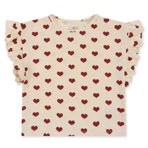 KS Girls Dress Summer New Children's Wear Love Pattern Strap Dress Climbing Flying Sleeve T-Shirt Leggings Kids Dresses 4