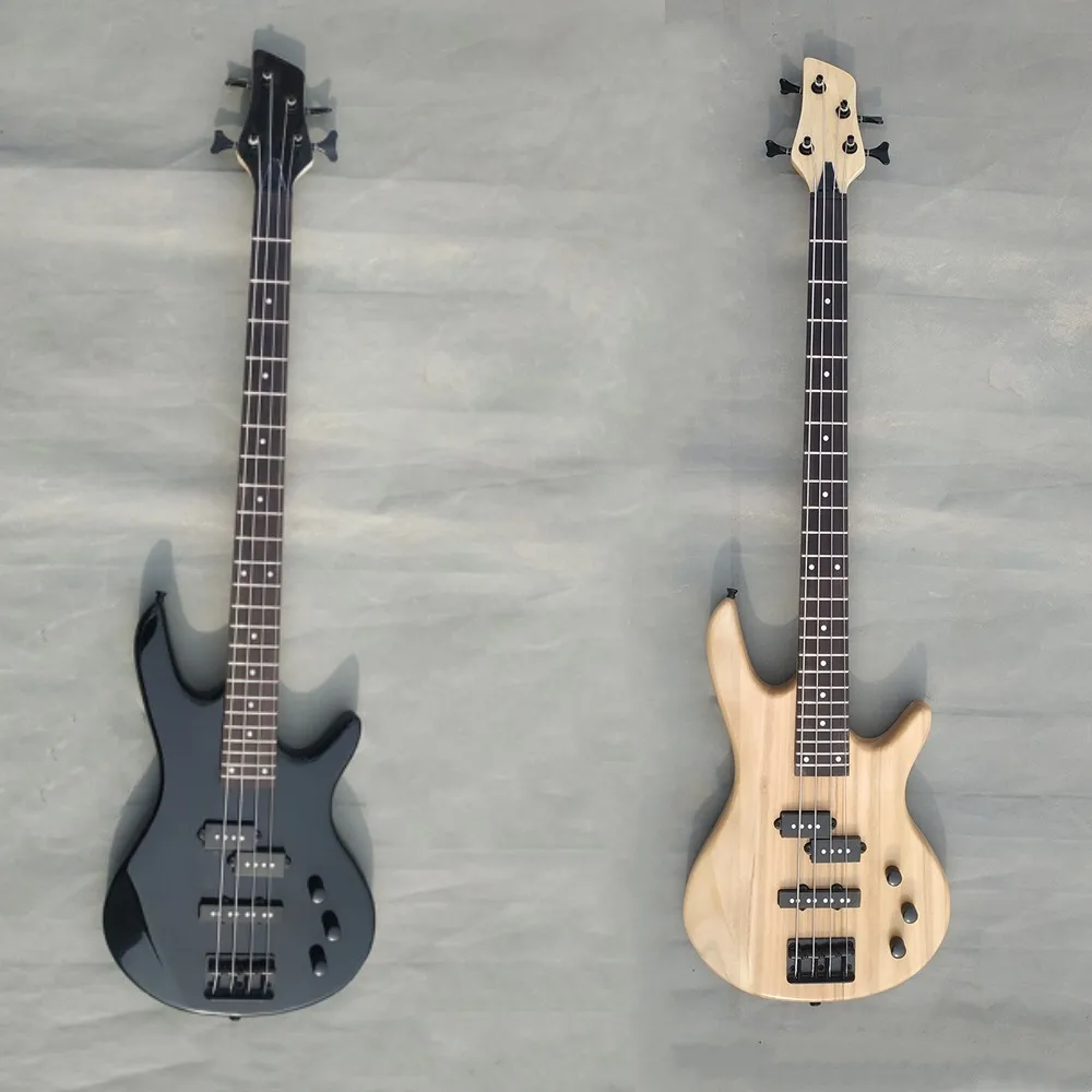 OrangeElectricBassGuitar4StringFretlesswithFretLineFullSolid