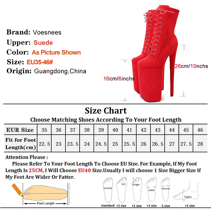 Strip Ankle Boots Autumn and Winter Big Size Red Fashion 26CM Super High Heels Sexy Flannelette Nightclub Pole Dance Boots Women
