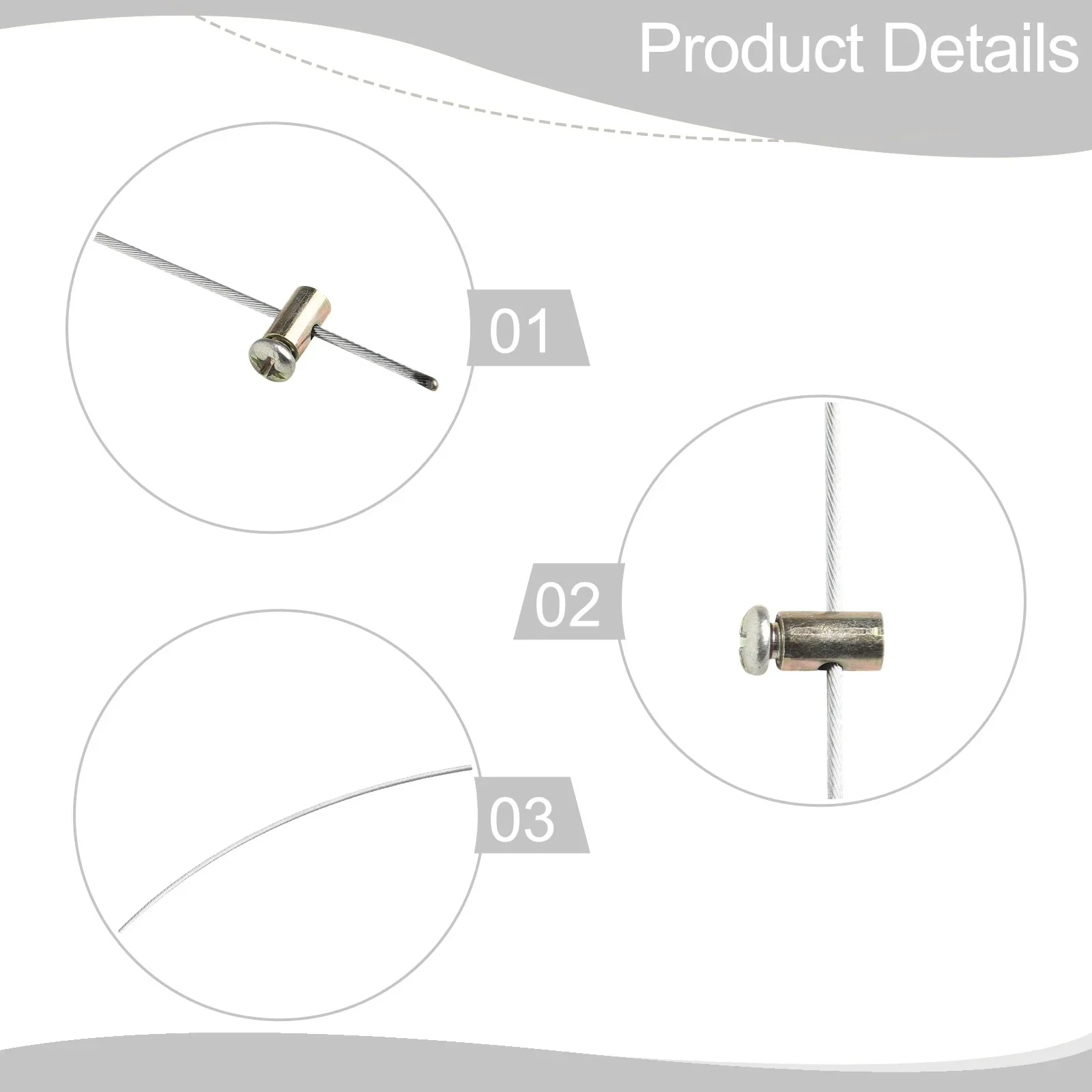 Zhook Throttle Cable Repair Kit for Lawn Mowers Adapts to Most Motorised Garden Machines with Easy Installation
