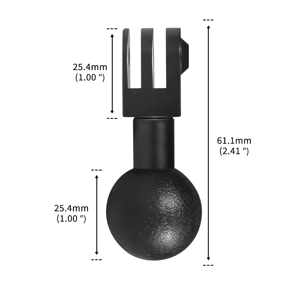 17 mm 25 mm Kugelkopf-Adapter, Doppelsockel-Arm-Anschluss für Gopro Insta360 OSMO 360 Action 5pro Telefon-Lichthalterung, Stativhalterung – Detail 20