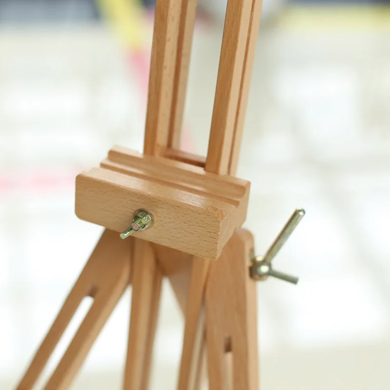Adjustable Artist Easel Stand Solid Beech Wood Portable Foldable Telescopic Tripod Easel Painting Oil Painting Sketchbook