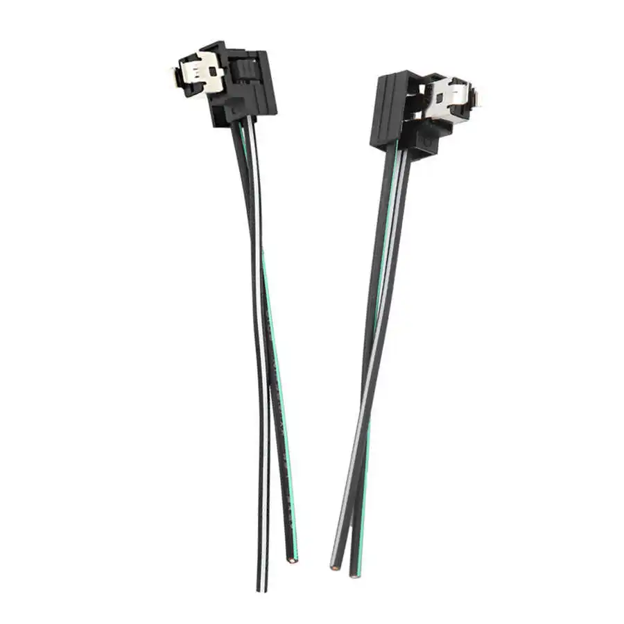 Headlight Lamp Bulb Socket Wiring Harness Connector Plug Adapter Line 2Pcs For H1 Bulb