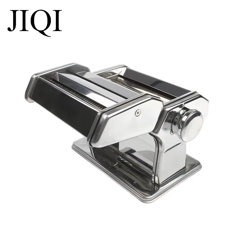 Hand Crank Pasta Maker 2 Blades Stainless Steel Manual Dumpling Noodle Making Machine Pressing Spaghetti Cutter Dough Hanger