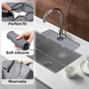 Silicone Mat Gourmet Faucet Kitchen Accessory Home Appliance Sponge Rack Kitchens Accessories Kitchen Sink Splash Guard for You 4