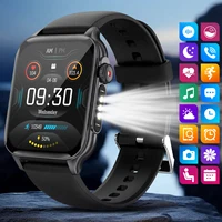 LIGE 2024 Bluetooth Call Smart Watch Men Women Full Touch Screen Sports Fitness Watch Three Lights Flashlight Ladies Smartwatch 1