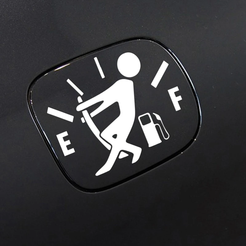 

12*10 cm E F refueling car sticker vinyl car decal waterproof stickers on truck fuel tank cap