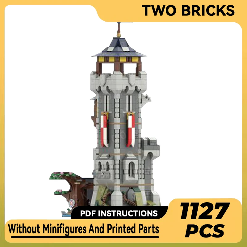 

Moc Building Blocks Modular Castle Model Guardians Tower Technical Bricks DIY Assembly Construction Toys For Child Holiday Gifts