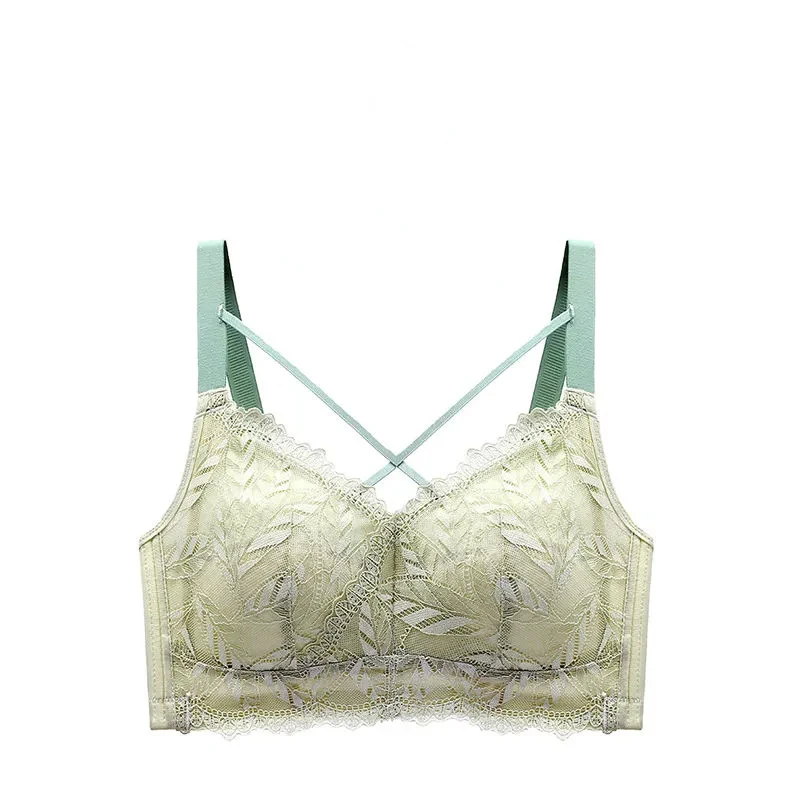 

Summer New Product Cross Cup Ultra-thin Sexy No Underwire Collection Pair Milk Adjustment Type Gathering Display Small Bra