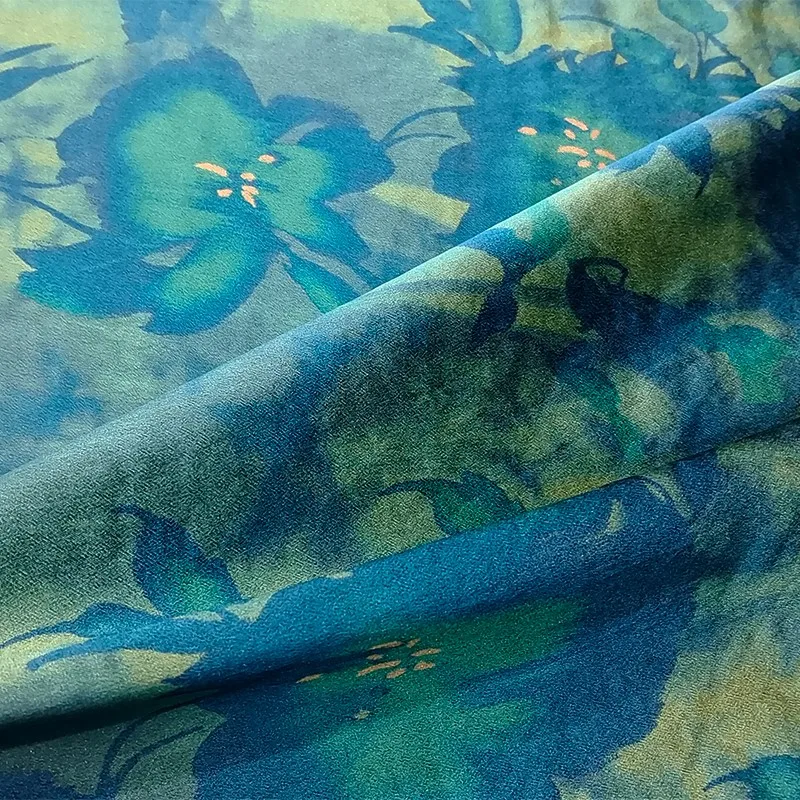 

40 M Fragrant Yarn Soteil 100% Mulberry Silk Fabric Skirt Cheongsam Cloth Spring Festival