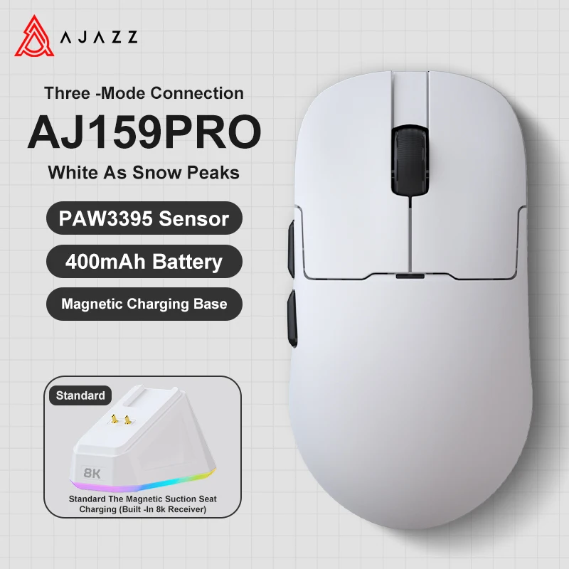 マウス・トラックボール #63 AJ159 APEX White Amazon | MechLands AJAZZ AJ159 APEX ワイヤレスマウス 軽量