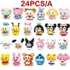 24pcs Stitch LinaBellr Mario Bros Figures Disney Stitch Building Blacks Cartoon Anime Pokemon Pikachu Assembled Bricks Toy Gift 2
