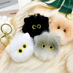 Plush Cat Keychain Cartoon Doll Toy Pendant Keyring For Women Girls Bag Ornament Car Key Chain Pendant