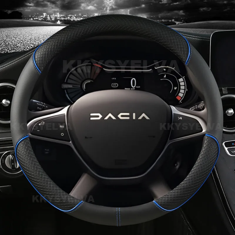 Steering Wheel Cover PU Leather for Dacia Spring Dacia Sandero Stepway Crossover for Renault Sandero