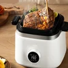 1000W Portable Air Fryer 2L Capacity Visible Household Transparent Visible Air Fryer Led Touch Screen Panel Air Fryer 1