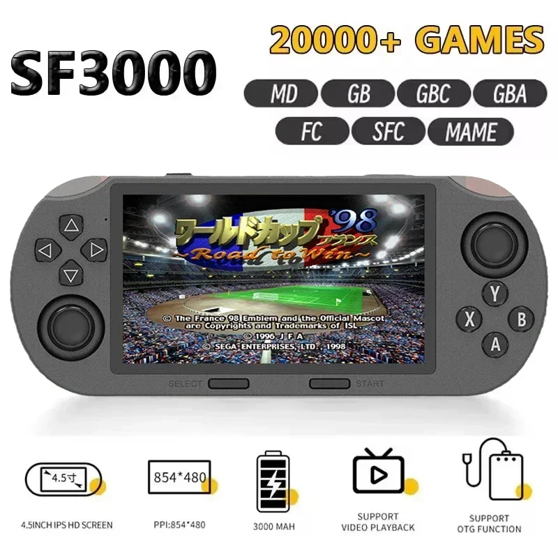 SF3000 IPS 4.5インチゲーム　新品 SF3000 Portable Handheld Game Player 4.5 Inch IPS Screen