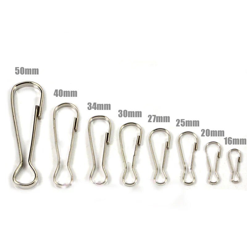 100Pcs Metal Snap Clips Hooks Loaded Clasp Keyring Buckle Hardware  Accessories for Bag Chain Metal Small Carabiner Key Ring Tool