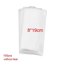 UPORS Disposable Food Grade Transparent Ice Pop Bags - 100-Pack (8cm 19cm no tear)
