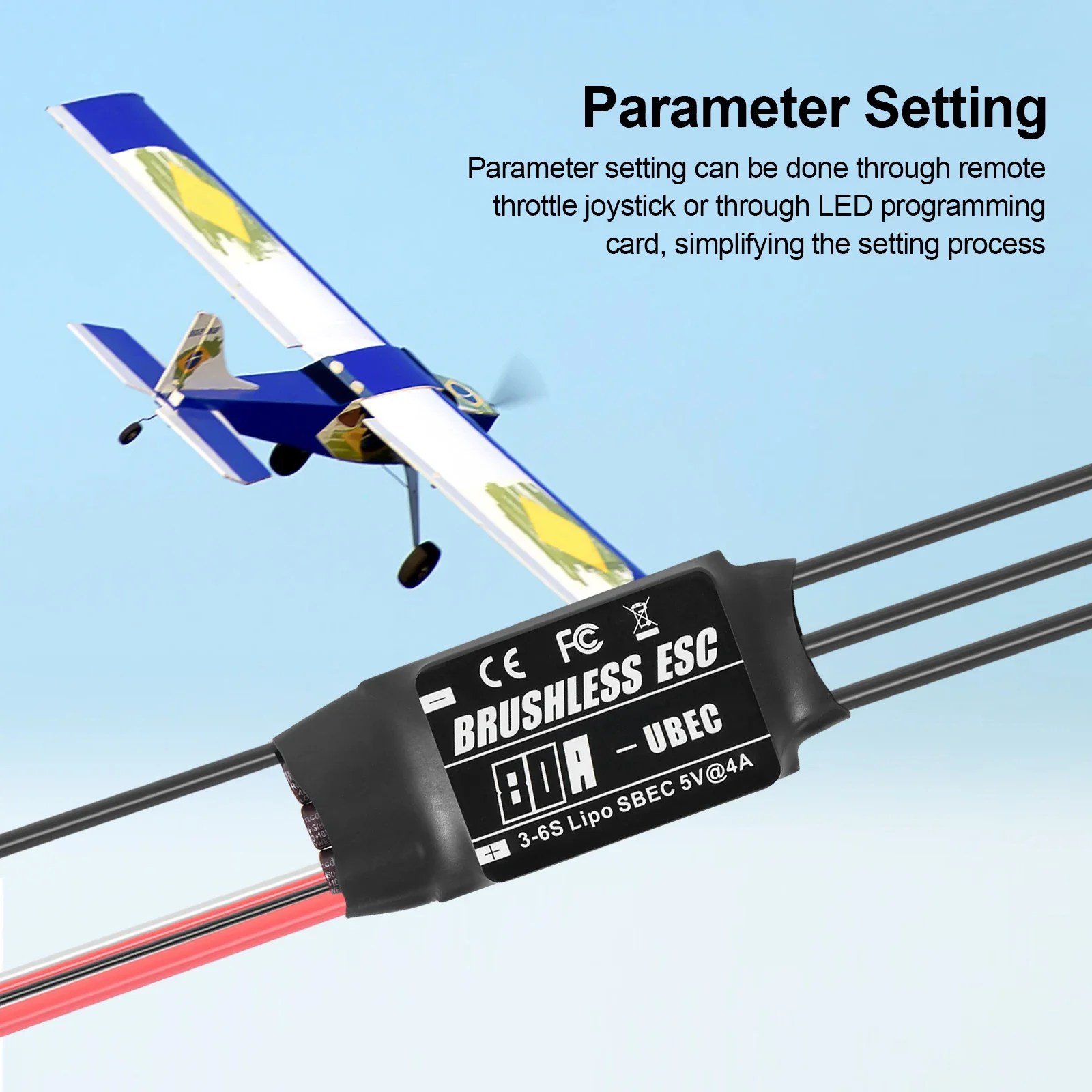 ESC Brushless 20A-80A pour RC Drone Voiture Bateau - Program Card