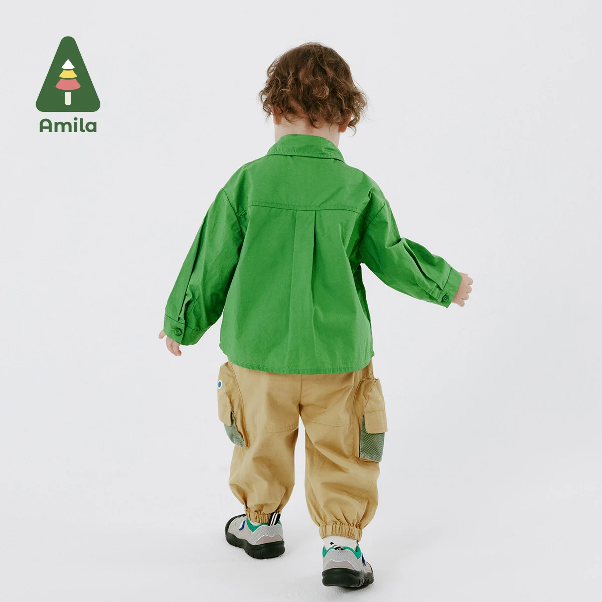 Baby Boy shirt Spring Outdoor Sports Splicing Contrast Cartoon Cotton Casual Baby Clothing