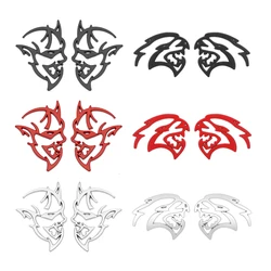 Pegatinas de Metal ahuecadas para coche, emblema de demonio, Hellcat, insignia de Hell Cat, calcomanía de guardabarros para cargador, Srt, vengadores, Challenger, caravana