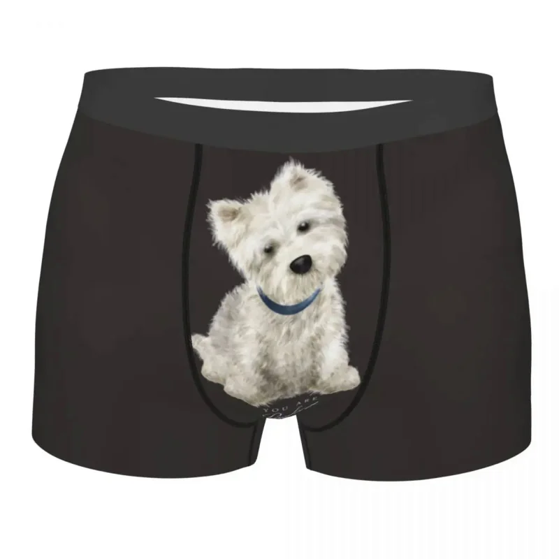 

Funny Westie West Highland White Terrier Dog Boxers Shorts Panties Men's Underpants Stretch Briefs Underwear