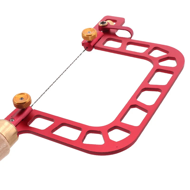 Coping Saw Aluminum Alloy Frame Fret Saw with Diamond Wire Jigsaws for Jade Stone Ceramic Glass Wood Metal Accurate Cutting 4
