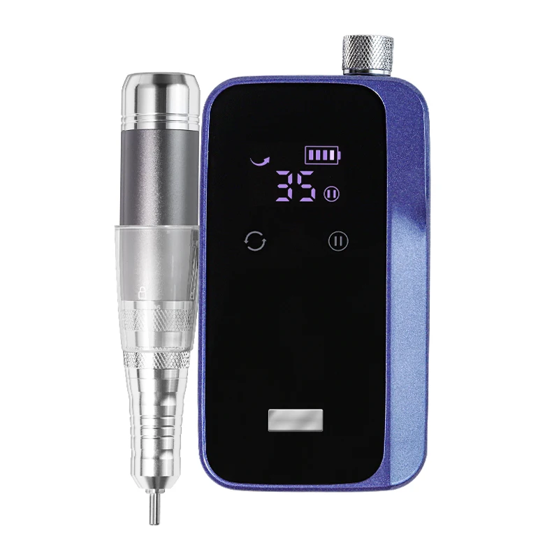 35000RPM 휴대용 전기 네일 드릴 머신 LCD 디스플레이 충전식 네일 샌더 머신 네일 파일 페디큐어 도구