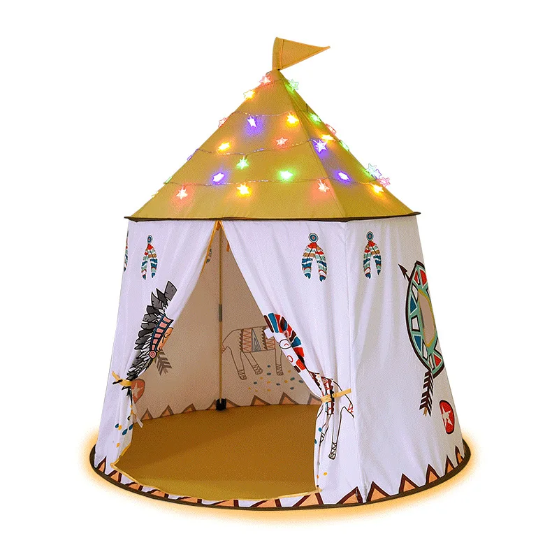 Portable Indian Yurt Children's Tent Princess Castles Large Play House Ocean Ball Pool Little House Indoor Outdoor Child Tent 3