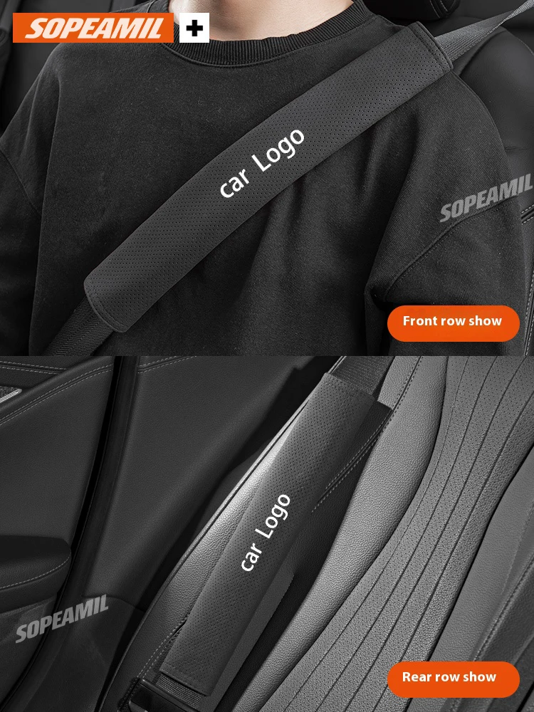 For Polestar 1 2 3 4 5 Car Safety Belt Cover Suede Seat belt shoulder protector shoulder pad Shoulder Strap Cover Accessories