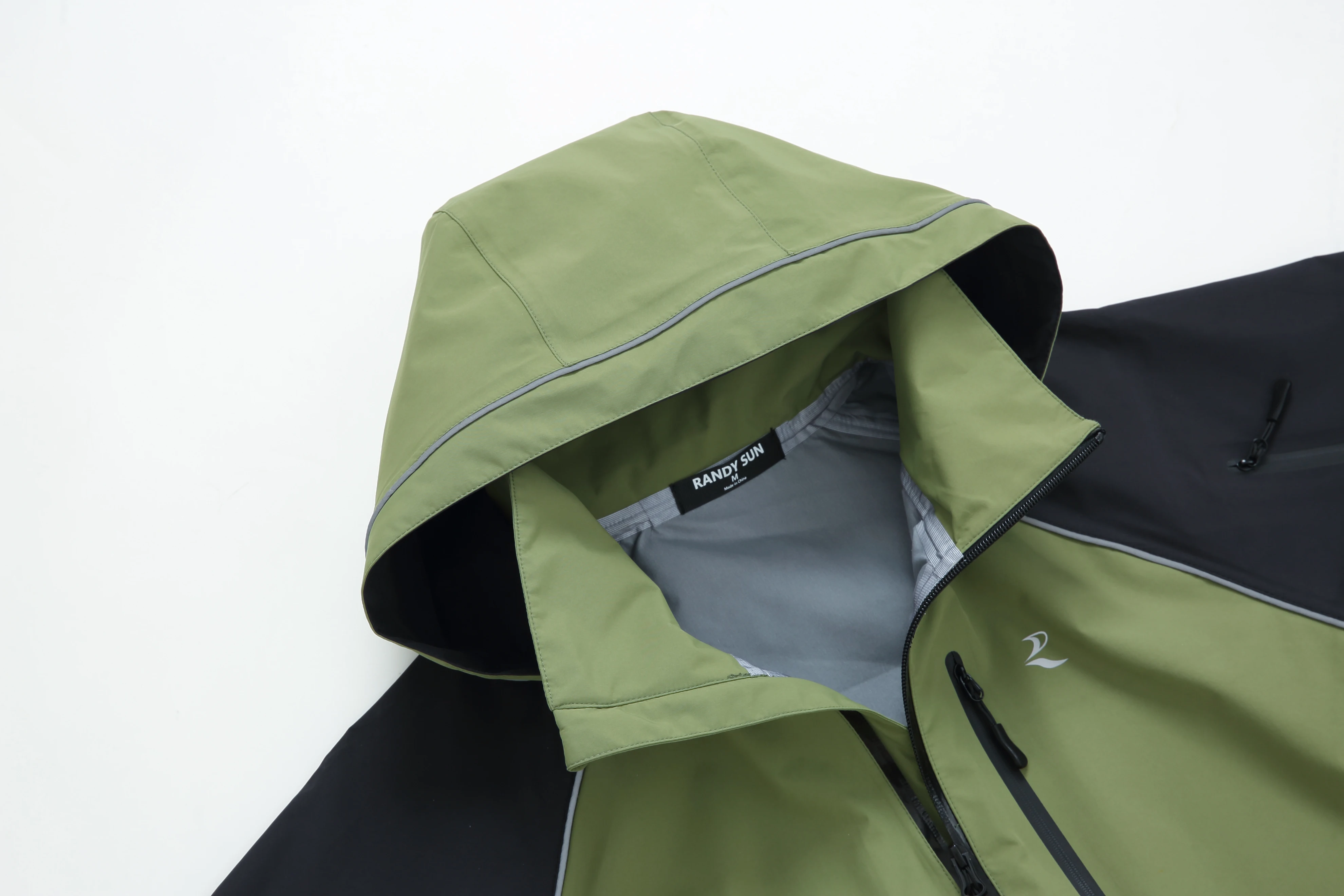 RANDY SUN Unisex Rain Jacket Mens Waterproof With Hood, Women's Raincoats, Reflective Lightweight Windbreaker 5