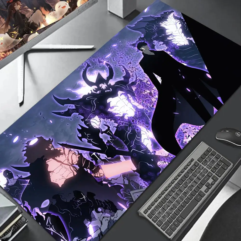 Enhanced Title: Gamer Leveling Mouse Pad - Large Rubber Desk Accessory with Kawaii Design