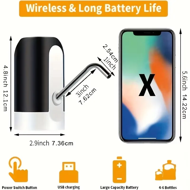 Electric Water Dispenser Pump Automatic USB Rechargeable One-touch Automatic Switch for Water Bottle water pump,water dispenser,water bottle pump,beverage dispenser,water dispenser pump