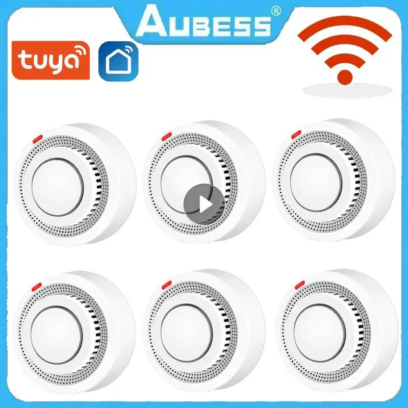 

AUBESS Tuya WiFi Smoke Alarm Fire Protection Smoke Detector Smokehouse Combination Fire Alarm Home Security System Firefighters