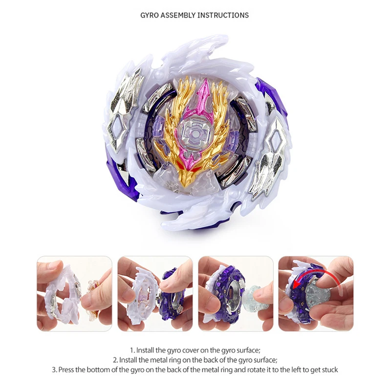 Bey Burst B-168 Rage Longinus Gyro Left Spinning Starter Booster Toys Gift Xmas