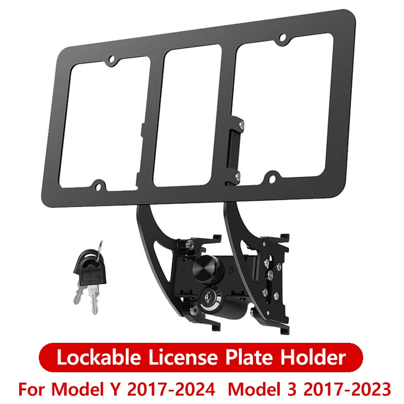 No-Drill Front License Plate Holder For Tesla Model Y & Model 3 (2017-2024)