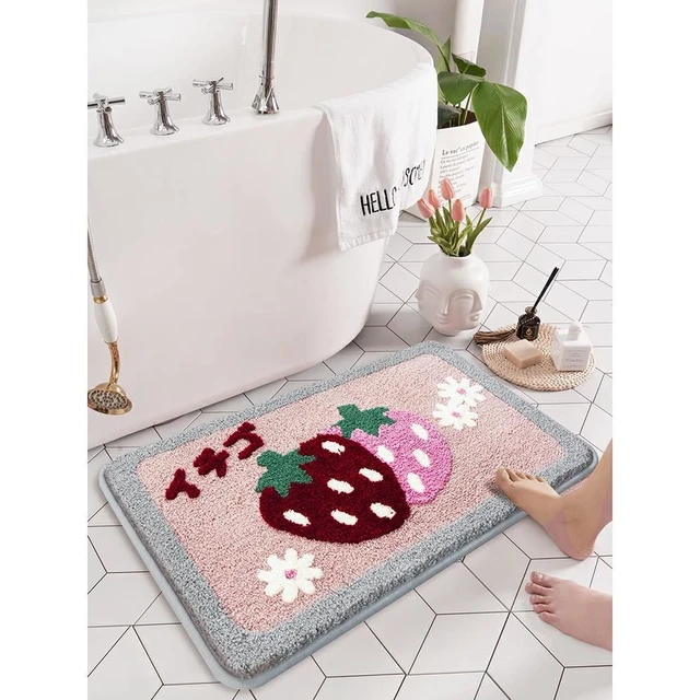 Mother Garden Pet Rug With Anti-Slip Strawberry Pink Mat Fluffy