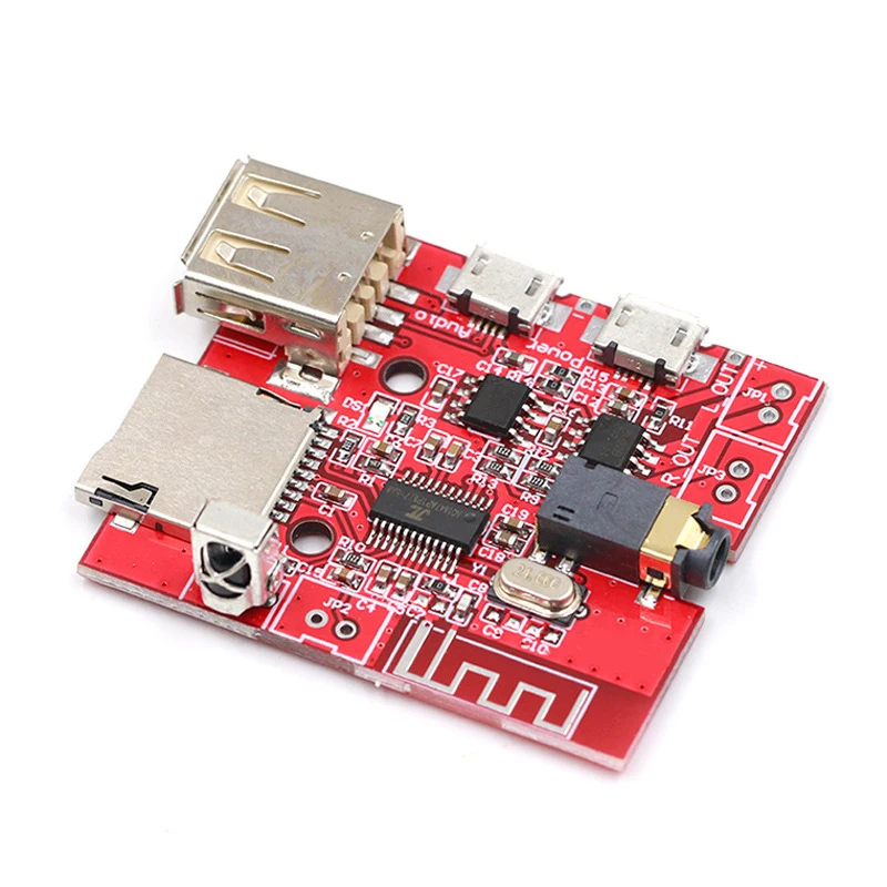 Car Bluetooth 4.1 MP3 WAV Decoding Board 3W Speaker Amplifier Audio Receiver Module Support USB/TF/U-DISK/IR Remote Control