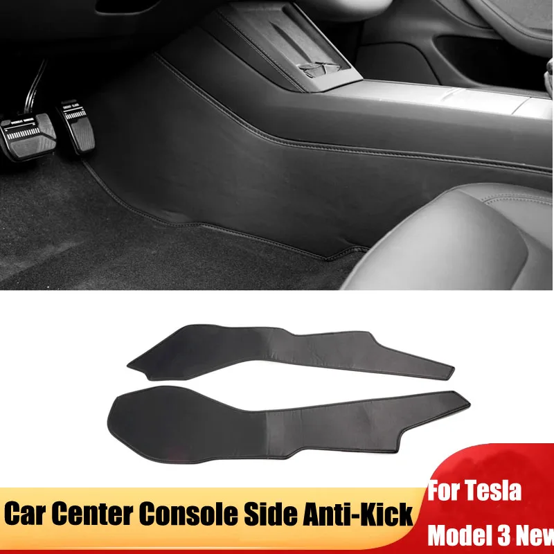 

For Tesla Model 3 Highland 2024 Car Center Console Side Anti-Kick Mats Dust Resistant Protector Cover Replacement Accessories