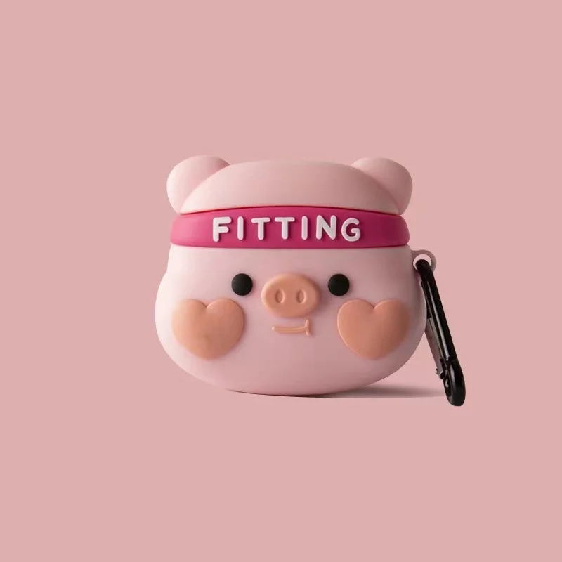 3D Cartoon Cute Silicone Earphone Case - Wireless Bluetooth Protective Cover