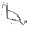 2Pieces Over The Door Hooks Hanger Multi Hanging Storage Organizers Valet Hooks Y4QC 6