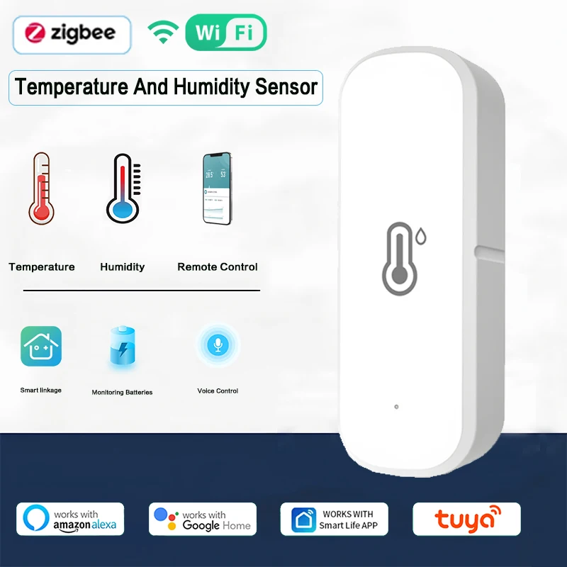 AUBESS Tuya Smart Temperature And Humidity Sensor WiFi Smart Home