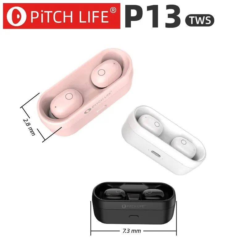 P13 PiTCHLIFE TWS  5.3 ,  ̾ ׷,  ,  , ũ  