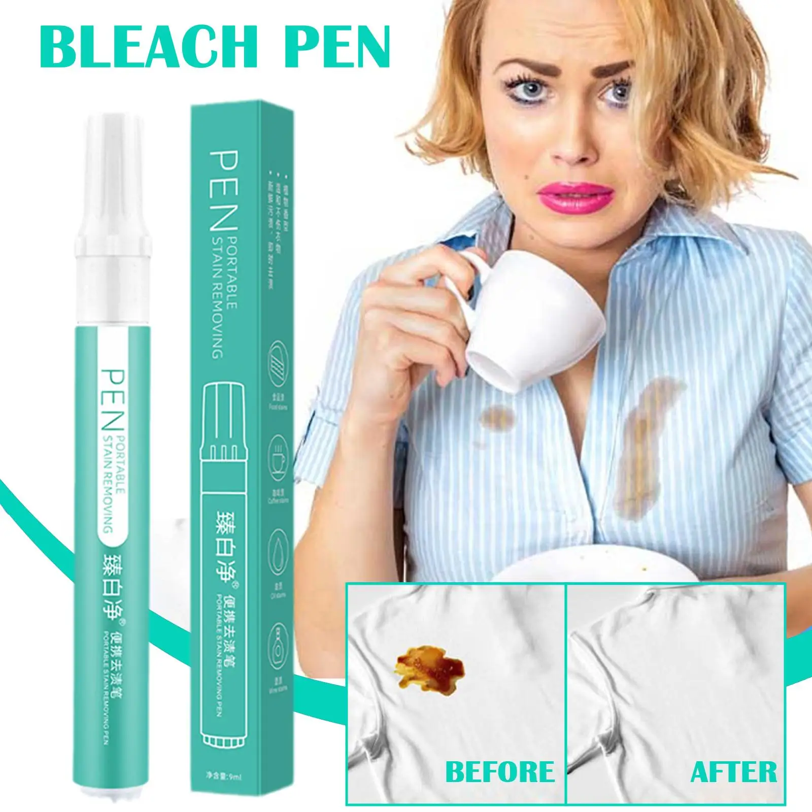 Bleach Pen Voor Kleding Vlek Borstel Pen Voor Polyester Jeans Down Jassen Verwijderen Pen Bleach Remover Voor | - AliExpress